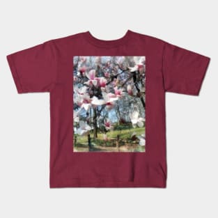 Spring - Magnolia Closeup by Fence Kids T-Shirt